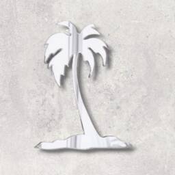 Palm Tree Acrylic Mirror Wall Art Engraved Options - thumbnail 3