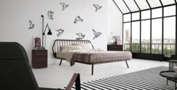 8x Origami Birds Wall Sticker/Black Or White Small Large - thumbnail 1