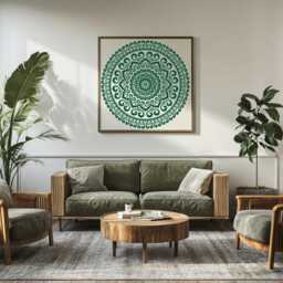 Gold Mandala Vinyl Wall Decal - Elegant Boho Home Accent - thumbnail 3