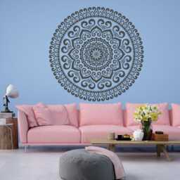 Gold Mandala Vinyl Wall Decal - Elegant Boho Home Accent - thumbnail 2
