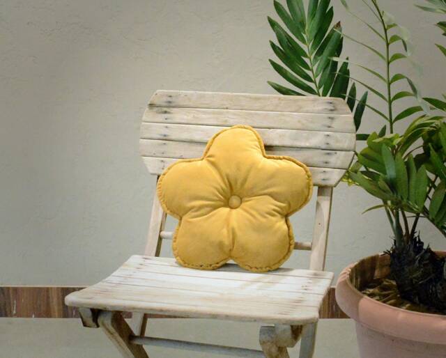 Flower Shaped Velvet Cushion Nursery Decor Pillow - image 1