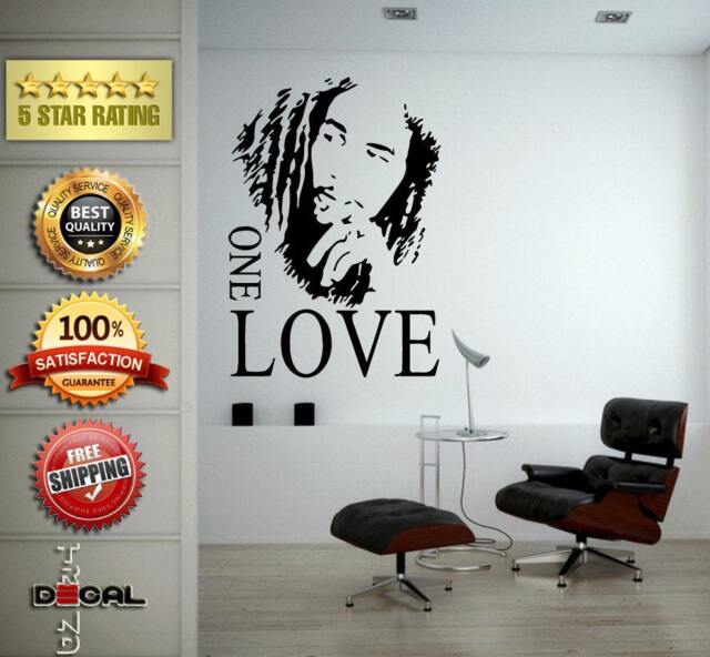 One Love Famous Musician Portrait Poster Music Wall Window Car Diy Sticker Decal Vinyl Silhouette Clip Art Vector Decor Free Shipping L1849 - image 1