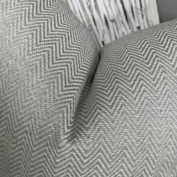 Light Grey Herringbone Cushion Cover, Modern Sofa Pillow Woven Throw Pillow, John Lewis Herringbone - thumbnail 2