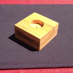 Layered Tealight - Reclaimed Wood Recycled Item Pine Candle Holder Multiple Levels Stepping Blocks - thumbnail 4