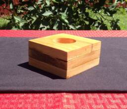Layered Tealight - Reclaimed Wood Recycled Item Pine Candle Holder Multiple Levels Stepping Blocks