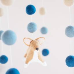 Handmade Corgi Baby Mobile Wool Felt Nursery Decor - thumbnail 2