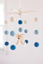 Handmade Corgi Baby Mobile Wool Felt Nursery Decor