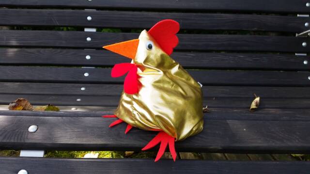 Golden Hen Chicken Doorstop Bookend Cuddly Toy - image 1