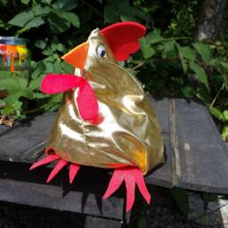 Golden Hen Chicken Doorstop Bookend Cuddly Toy - thumbnail 3
