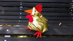 Golden Hen Chicken Doorstop Bookend Cuddly Toy - thumbnail 1