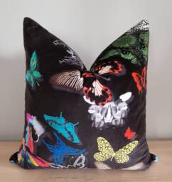 Christian Lacroix Butterfly Parade Velvet Cushion Cover - 45x45 cm - thumbnail 1