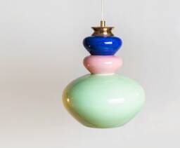 Pendant Ceramic Lamp, Hanging Lampshade, Handmade Design, Artistic Creation, Unique Light Fixture - thumbnail 1