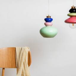 Pendant Ceramic Lamp, Hanging Lampshade, Handmade Design, Artistic Creation, Unique Light Fixture - thumbnail 3