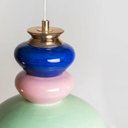 Pendant Ceramic Lamp, Hanging Lampshade, Handmade Design, Artistic Creation, Unique Light Fixture - thumbnail 2