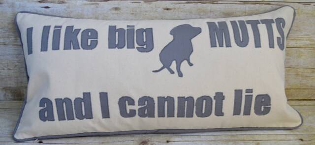 Dog Pillow, Dog Silhouette I Like Big Mutts, Gift For Lover, Personalized Pillow, Personalized Pet Gift, Dog Picture Pillow - image 1