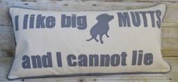 Dog Pillow, Dog Silhouette I Like Big Mutts, Gift For Lover, Personalized Pillow, Personalized Pet Gift, Dog Picture Pillow - thumbnail 1