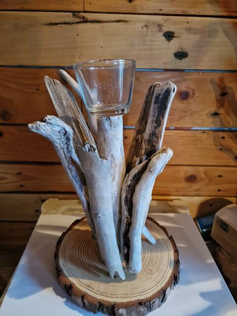 Driftwood Candle Holder