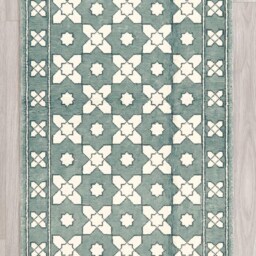 Handwoven Wool Oushak Rug, Green & Peach Floral, 9x12 Area Rug - thumbnail 3