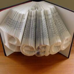 Folded Book Art - Peace Sculpture Unique Gift Decoration Lover Sign - thumbnail 3