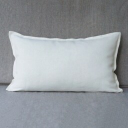 Long Lumbar Pillow Cover, White Linen Farmhouse Throw Shams Or Pillowcase For Sofa Cushion, Linen Bedding, Outdoor Cover - thumbnail 2