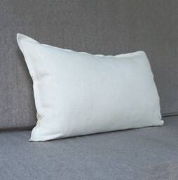 Long Lumbar Pillow Cover, White Linen Farmhouse Throw Shams Or Pillowcase For Sofa Cushion, Linen Bedding, Outdoor Cover - thumbnail 1