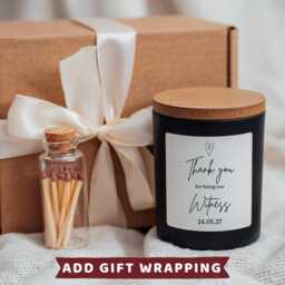 Thank You For Being Our Witness Candle Proposal Gift Gifts Wedding Card B - thumbnail 2