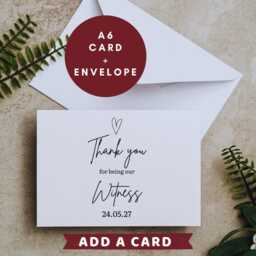 Thank You For Being Our Witness Candle Proposal Gift Gifts Wedding Card B - thumbnail 3