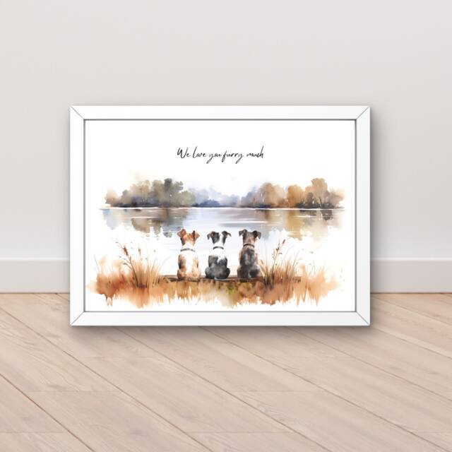 Dog Gifts For Dad, From The To Fathers Day Daughter, Gift Personalised Pet Print, Presents Dad - image 1