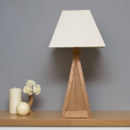 Table Lamp, Lamp, Wooden Oak Table Bedside Lamp Base, Scandi Style, Mothers Day Gift - thumbnail 2