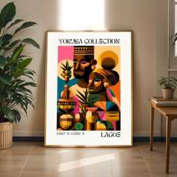 Cubist Yoruba Collection Poster - Abstract Geometric African Art - Poster Only - thumbnail 2