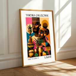 Cubist Yoruba Collection Poster - Abstract Geometric African Art - Poster Only - thumbnail 1
