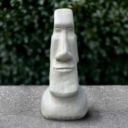 Stone Moai Head Sculpture Concrete Easter Island Statue Outdoor Figurine Cement Polynesian Style Decor Handmade Ornament Yard Art - thumbnail 1