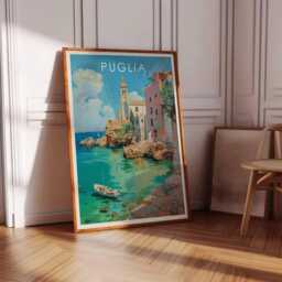 Puglia Italy Poster Coastal Landscape Art Print - thumbnail 3