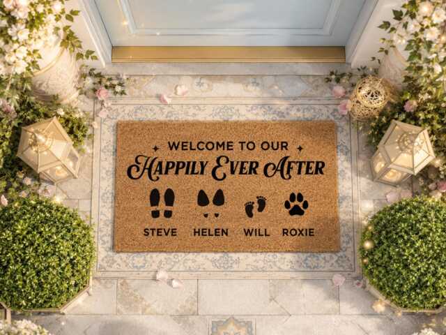 Personalised Doormat Outdoor - Custom Coir Welcome Mat Home Decor Gift Idea - image 1