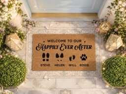 Personalised Doormat Outdoor - Custom Coir Welcome Mat Home Decor Gift Idea - thumbnail 1