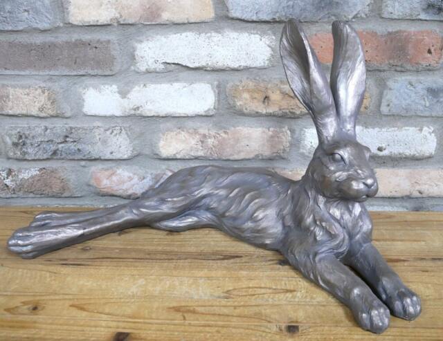 Large Laying Rabbit Statue - Ornament Sculpture Animal Statues Garden Ornaments - image 1