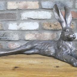 Large Laying Rabbit Statue - Ornament Sculpture Animal Statues Garden Ornaments - thumbnail 3