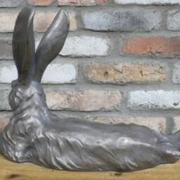 Large Laying Rabbit Statue - Ornament Sculpture Animal Statues Garden Ornaments - thumbnail 4
