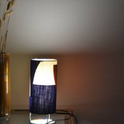 Multicolored Blue Cotton Table Lamp, Bedroom Tube Multicolor Living Room Lamp - thumbnail 3
