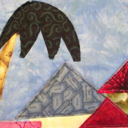 Tropical Village Quilted Wall Hanging - thumbnail 4