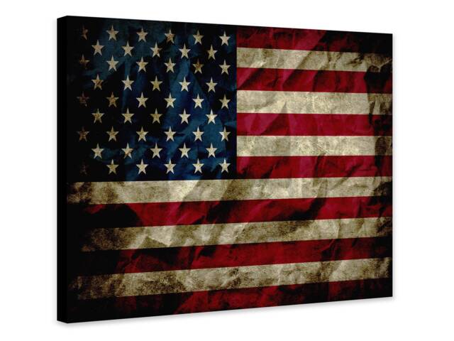 American Flag - The Stars & Stripes Wrapped Frame Canvas Rolled Photo/Poster Print - image 1