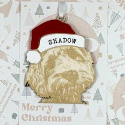 Personalised Pet Christmas Bauble/Ornament With Name - Dog Labradoodle Cockapoo Goldendoodle Poodle Cross 060 - thumbnail 3