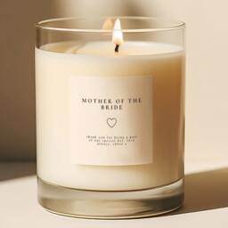 Mother Of The Groom Gift - Bride Wedding Thank You Personalised Candle Day - thumbnail 2
