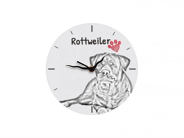 Rottweiler, Free Standing Mdf Floor Clock With An Image Of A Dog - image 1