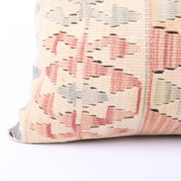 Handwoven Turkish Kilim Pillow Cover Bohemian Home Decor - 16x24 - thumbnail 2
