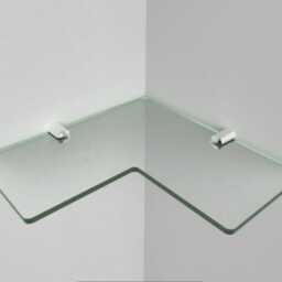 Modern Corner Shelving Multiple Sizes Available For Cascading Effect Bathroom Glass Acrylic Shelf & Brackets, Custom - thumbnail 2