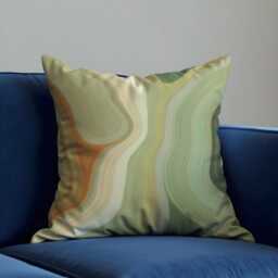 Earth Tone Abstract Throw Pillow Cover, Soft Organic Wave Pattern Cushion Case For Sofa Or Bed, Natural Calm Home Decor Accent - thumbnail 3