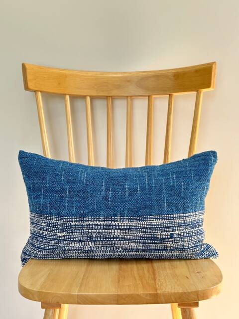 Hand Woven Natural Fiber Lumbar Pillow Cover - image 1