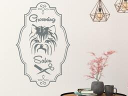 Wall Decals Grooming Salon. Dog Decal. Salon Decor. Logo. Pet Shop Me29 - thumbnail 1