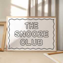 The Snooze Club Art Canvas Poster, Trendy Wall Art, Apartment Aesthetic Decor, Retro Home Printed Gift - thumbnail 1